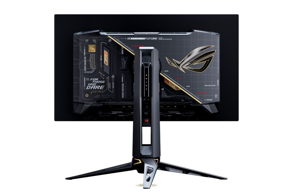 ASUS PCモニター【美品】動作確認済、付属品あり ASUSの540Hz/720Hz駆動26.5インチWOLEDゲーミングモニターにROG