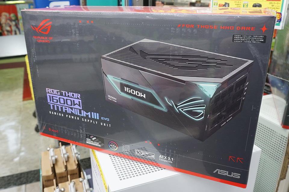 ASUSの1,600W電源「ROG Thor 1600W Titanium III EVO」が発売、価格は