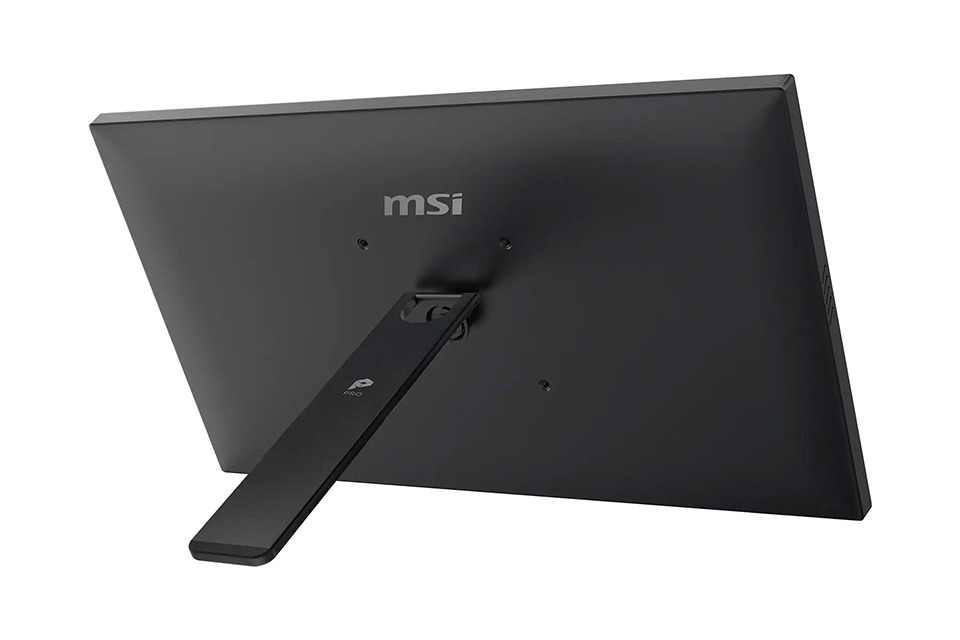 回転スタンドを備えたMSIの15.6型モバイルモニターに新モデル、縦置き