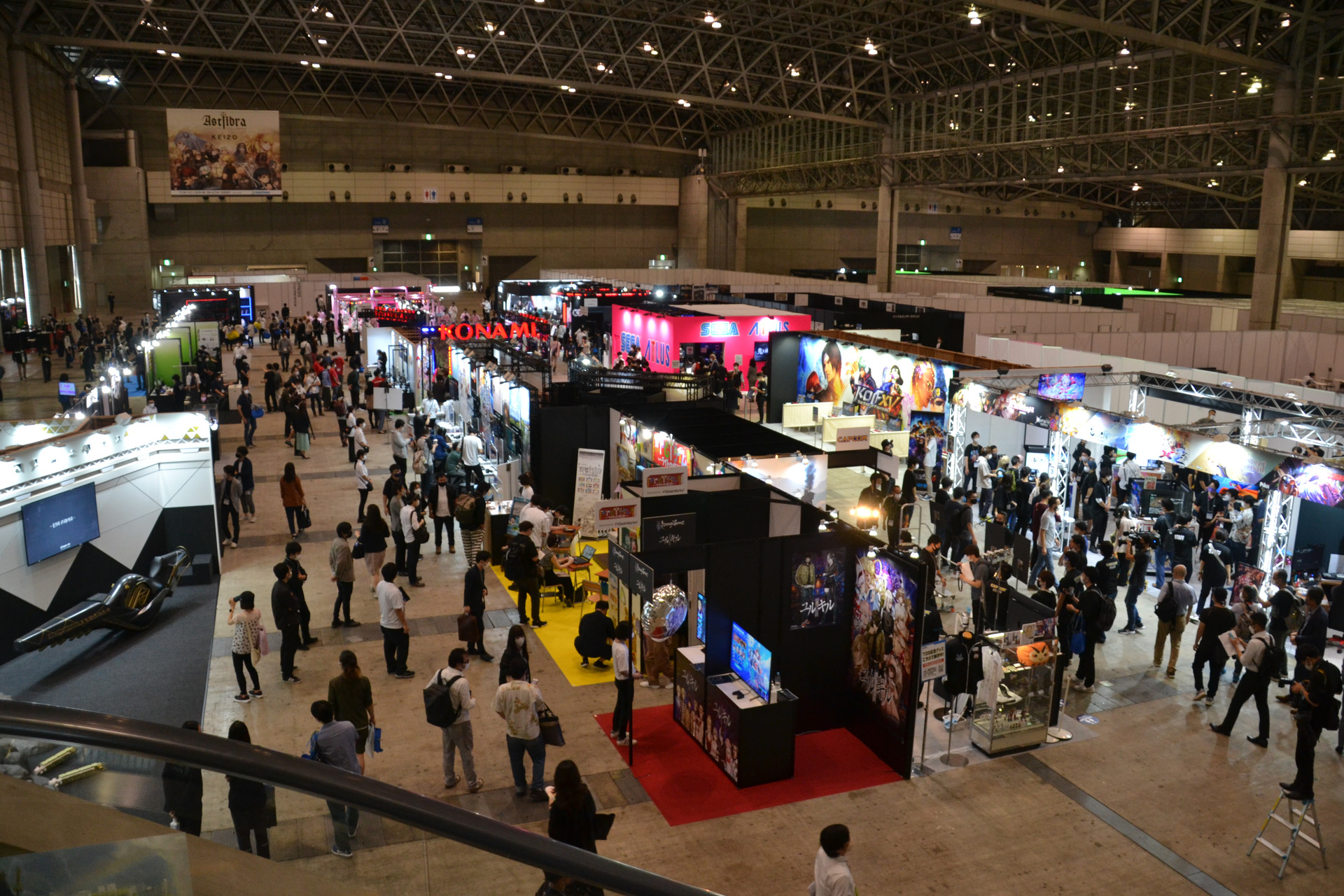 TGS2021の会場。1枚の写真に会場がほぼすべて収まる程度の規模しかなかった