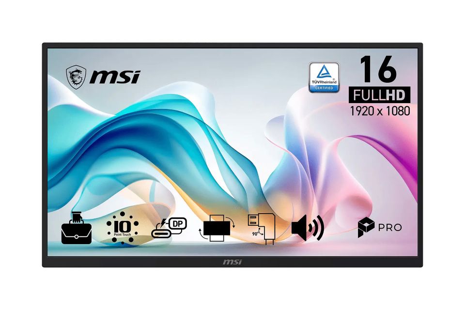 MSIのタッチ対応15.6インチモバイルモニター「PRO MP161E6T」 - AKIBA