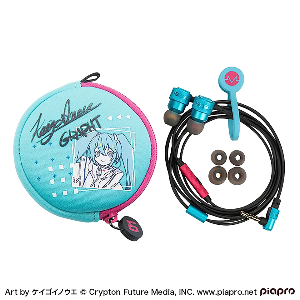 ボーカロイド音源などに最適化した初音ミク×GRAPHTコラボのイヤホンに