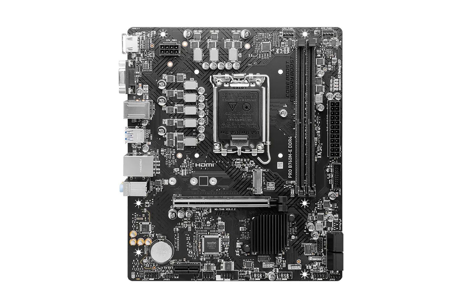 【Specification】拡張スロット:PCIe 4.0 x16×1、PCIe 3.0 x1×1●主なインターフェース:M.2(PCIe 4.0 x4接続)×1、SATA 3.0×4、USB 5Gbps×4、USB 2.0×8、HDMI 1.4×1、D-Sub×1●LAN:1000BASE-T×1