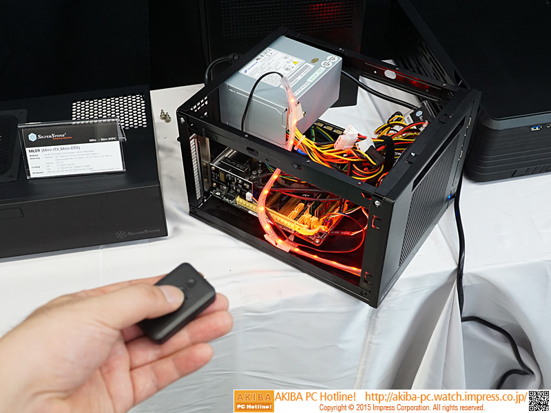 無線タイプのPC電源リモコン「SST-ES01-PCIe」の動作でも行われた