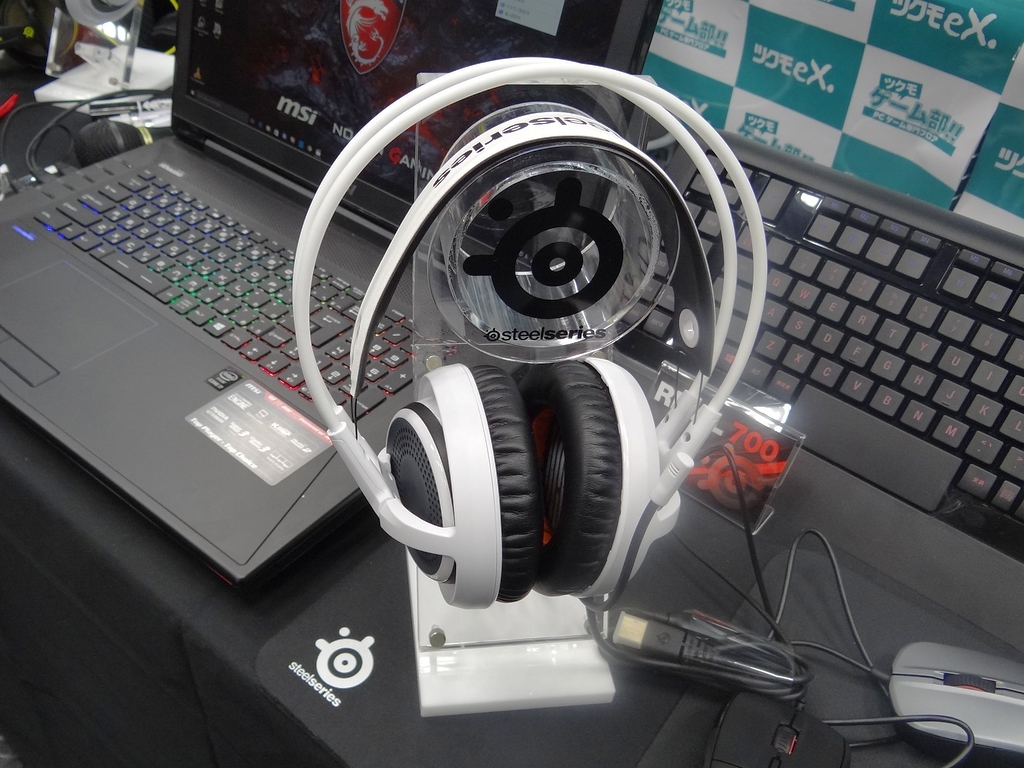 こちらはUSB接続のヘッドセット「SIBERIA 350」。イルミネーション機能がついており、発光色を変更することもできる