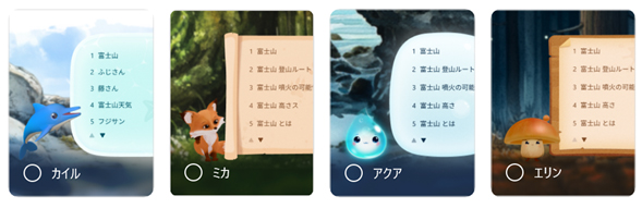 左からカイル、ミカ、アクア、エリン