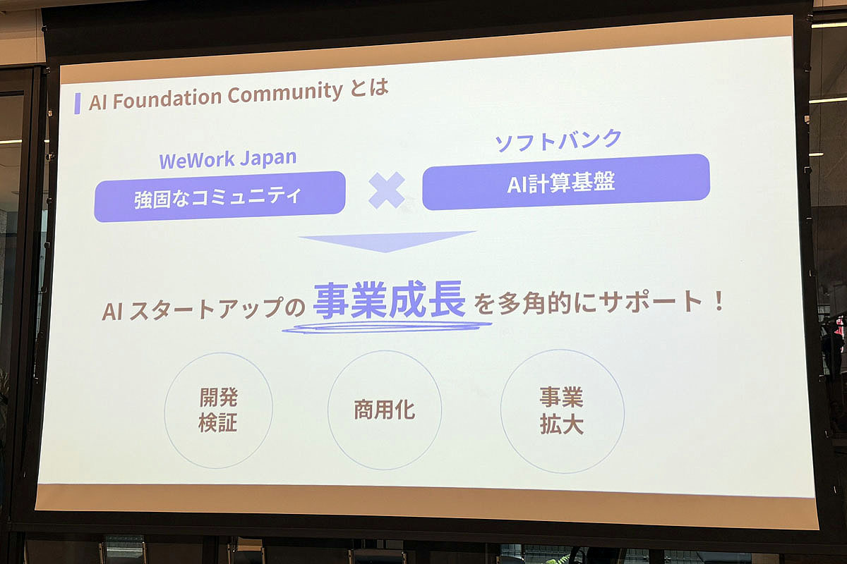 WeWork Japanはソフトバンクと連携し、AIスタートアップを支援する新プロジェクト「AI Foundation Community」を開始する