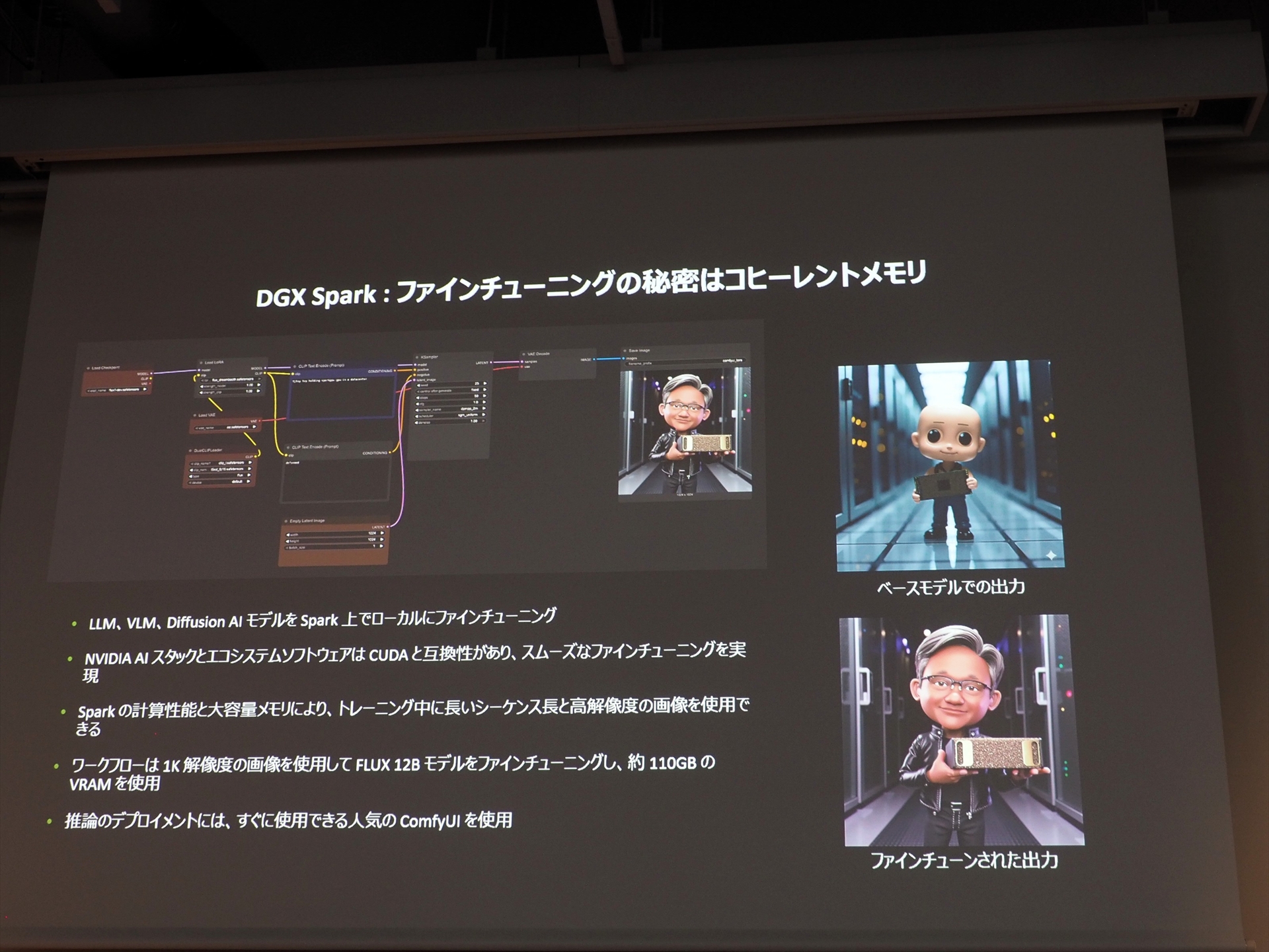 大容量メモリを搭載しているため、ローカルでファインチューニングも行える