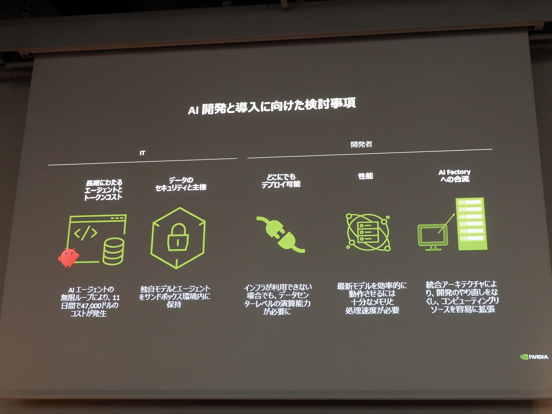 AI導入と開発に向けた検討事項。API課金では多額のコストがかかる可能性がある