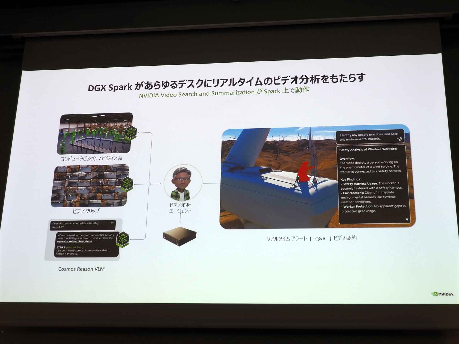 小型軽量のDGX Sparkによって机の上でリアルタイムのビデオ分析が可能になる