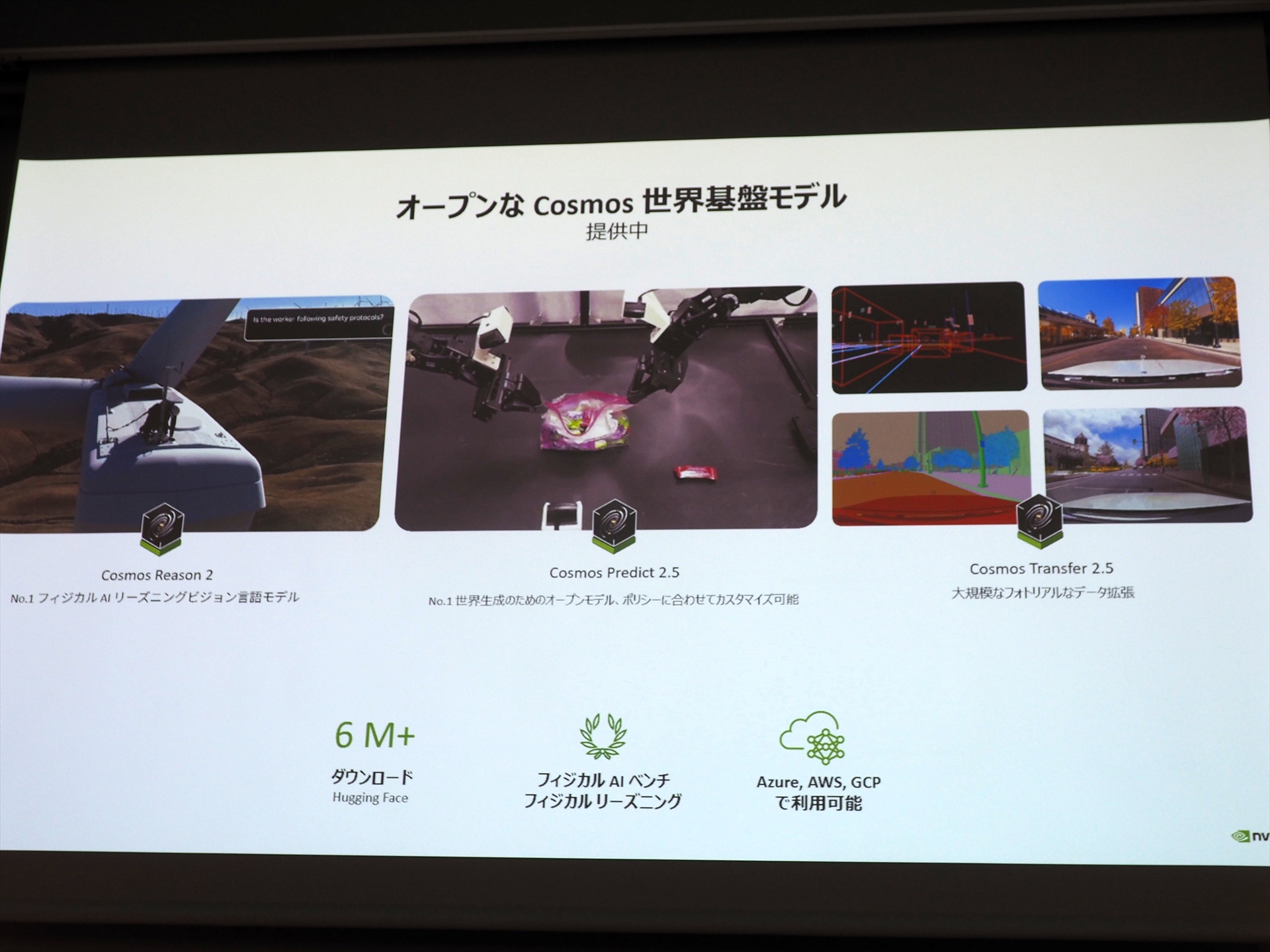 NVIDIAが提供しているオープンな世界基盤モデル「Cosmos」は、3つの主なコンポーネントから構成されている