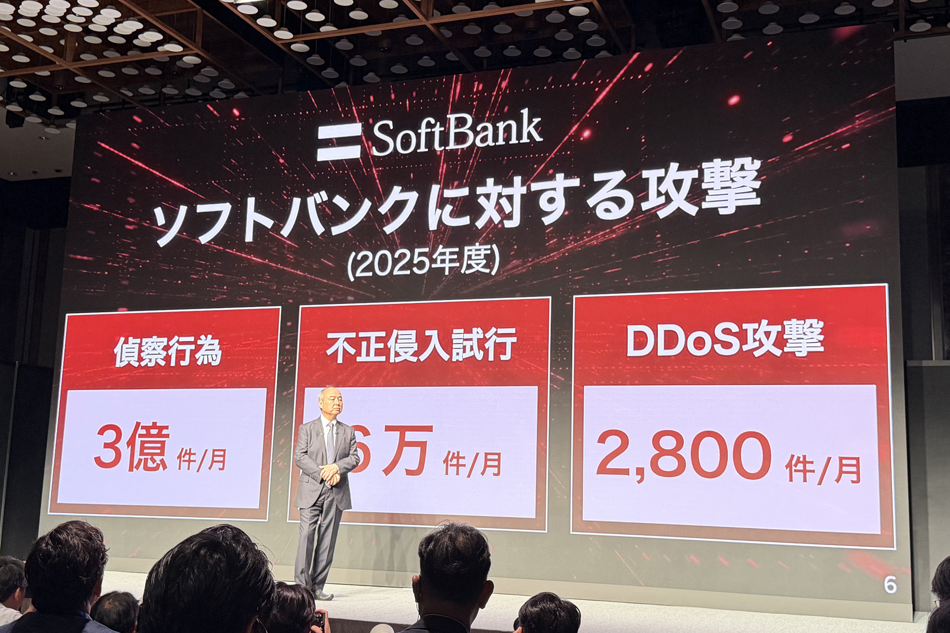 ソフトバンクが月にどれくらいの攻撃を受けているか数字を明らかに