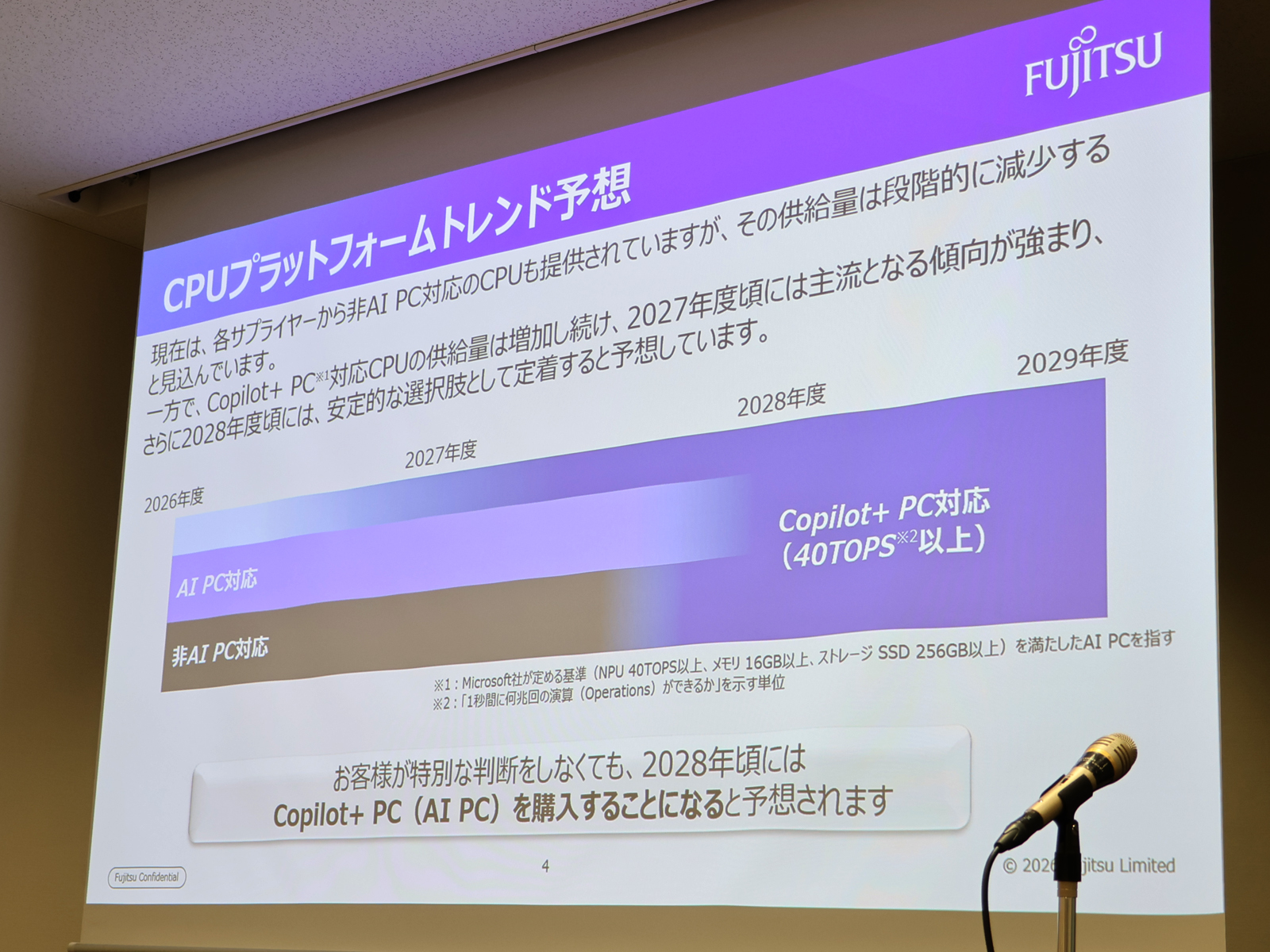 2年後の2028年には、AI PCがあって当たり前の存在に