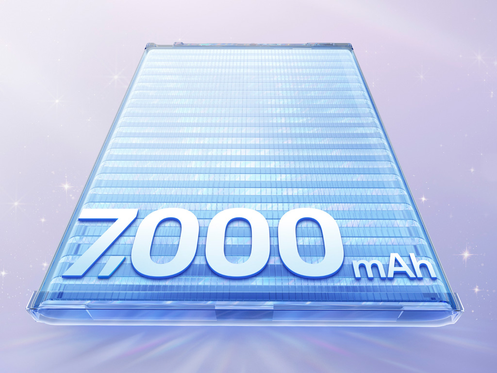 7,000mAhバッテリー搭載