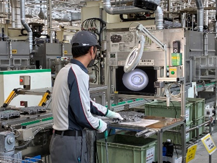 従来の目視による品質検査