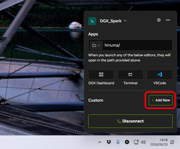 ショートカットの追加は「Add New」ボタンから