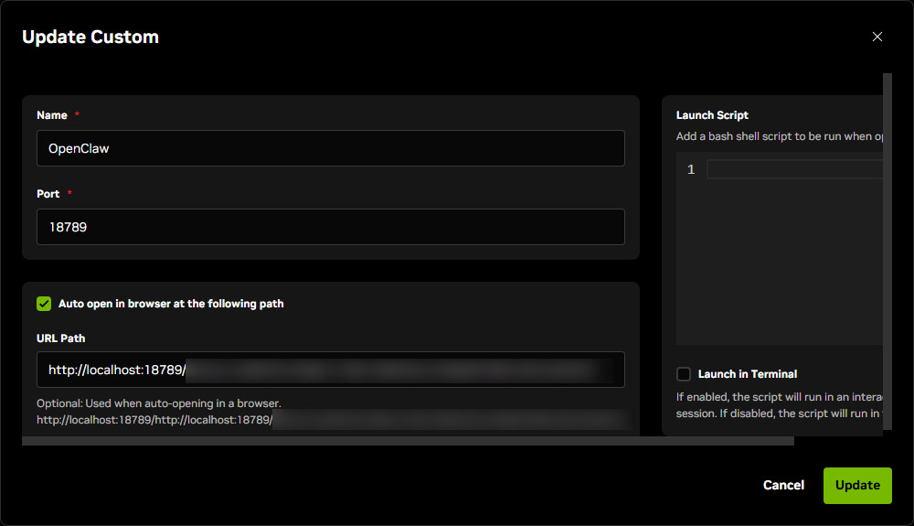 OpenClawのWebダッシュボードのURLを設定
