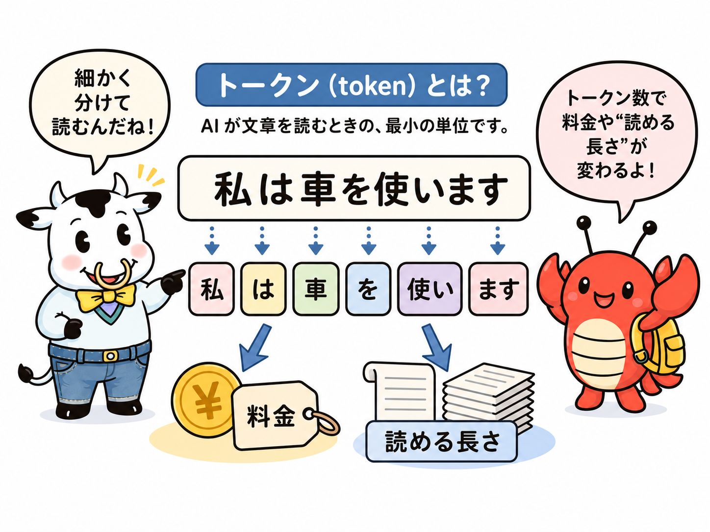 トークンの簡単な概念 （筆者がChatGPT Image 2で生成）