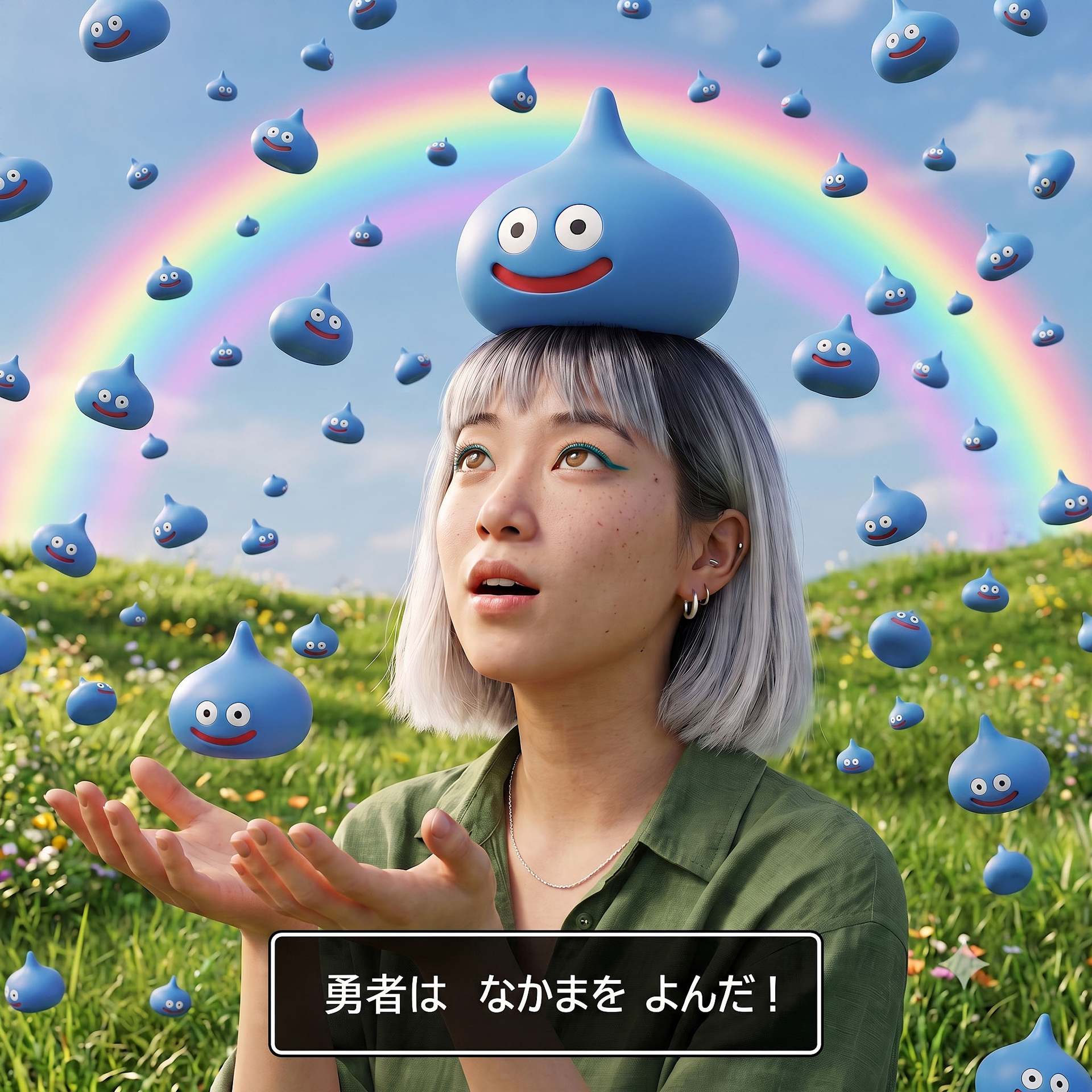 特別なテンプレートを使った、ドラゴンクエストの世界に没入したように体験することができる