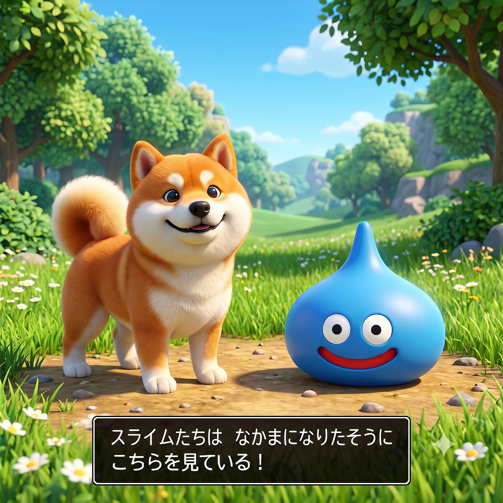 特別なテンプレートを使った、ドラゴンクエストの世界に没入したように体験することができる