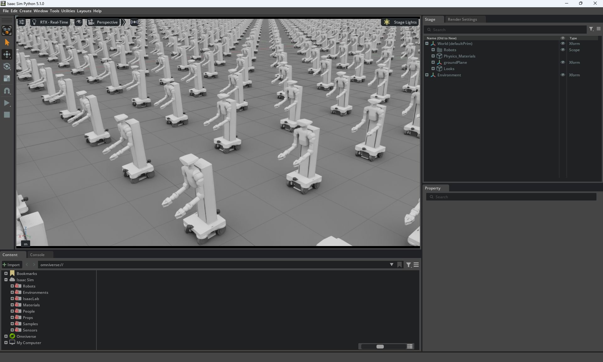 シミュレーションを活用したSim2Realに対応している（NVIDIA Isaac Simでのシミュレーション例）