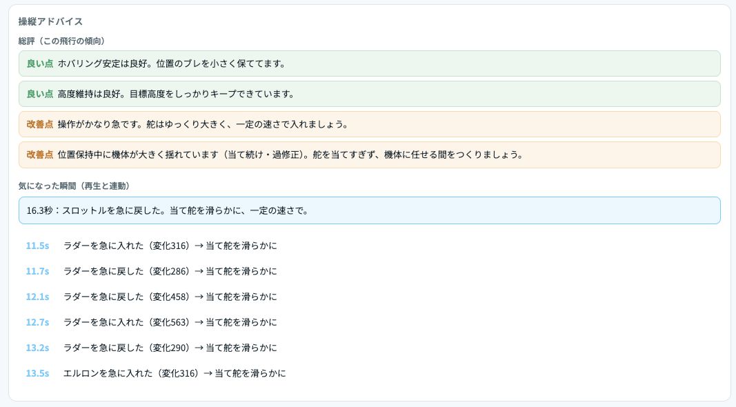 点数や文章で評価してくれる