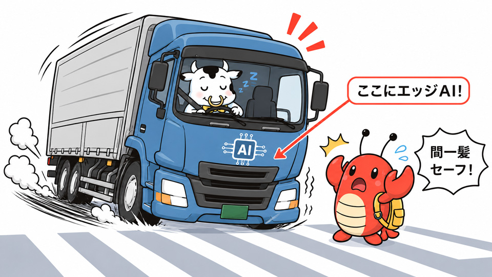 自動車の衝突回避などは、まさにエッジAIの出番。瞬時に判断し、行動を行なう