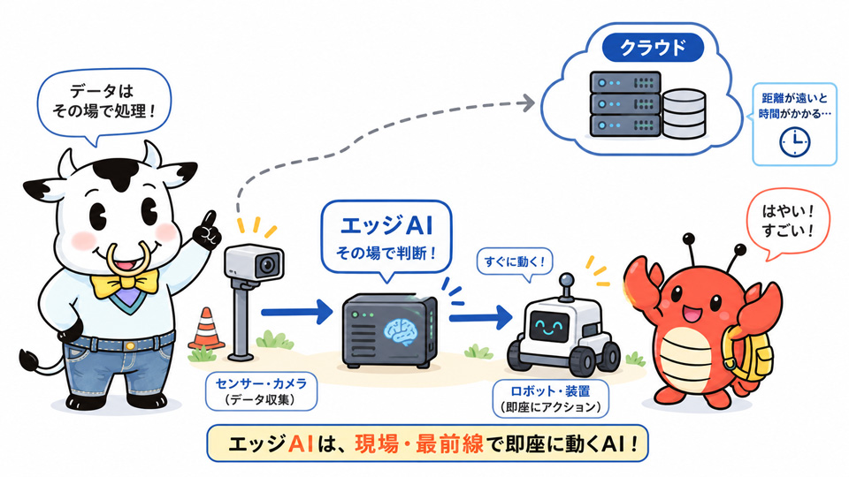 エッジAIは、現場・最前線で、即座に動くAI