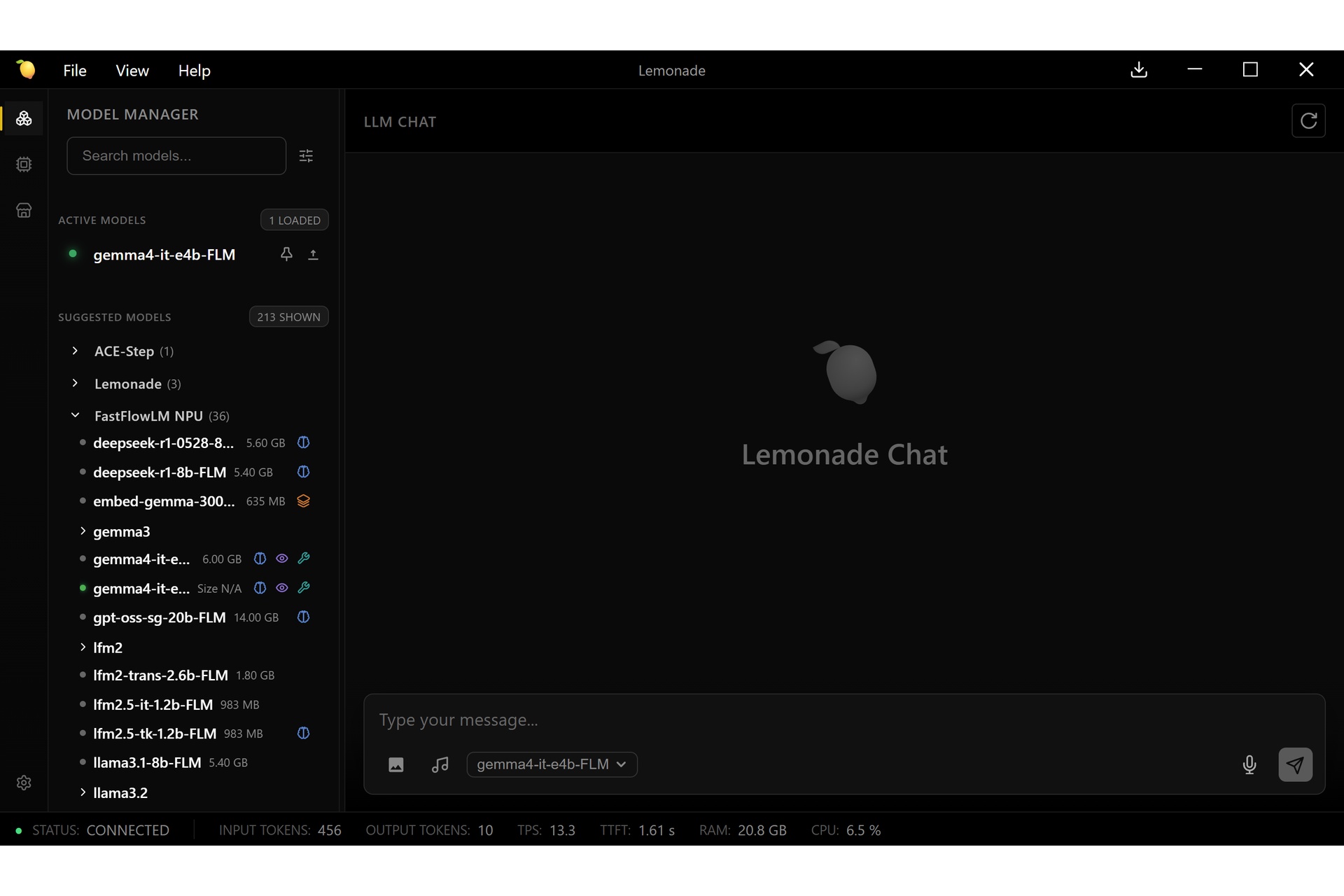 種類や用途で簡単にモデルをダウンロードしてローカルで動かせるLemonade