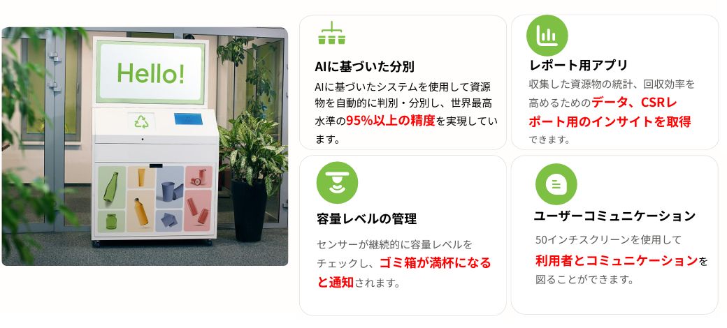 AI自動分別リサイクルボックス「Bin-e」