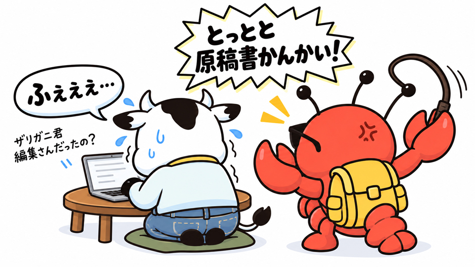 AIの中に執筆者と編集者がいて、お互いにやり取りしているイメージに近いでしょうか……（筆者がChatGPTで生成）