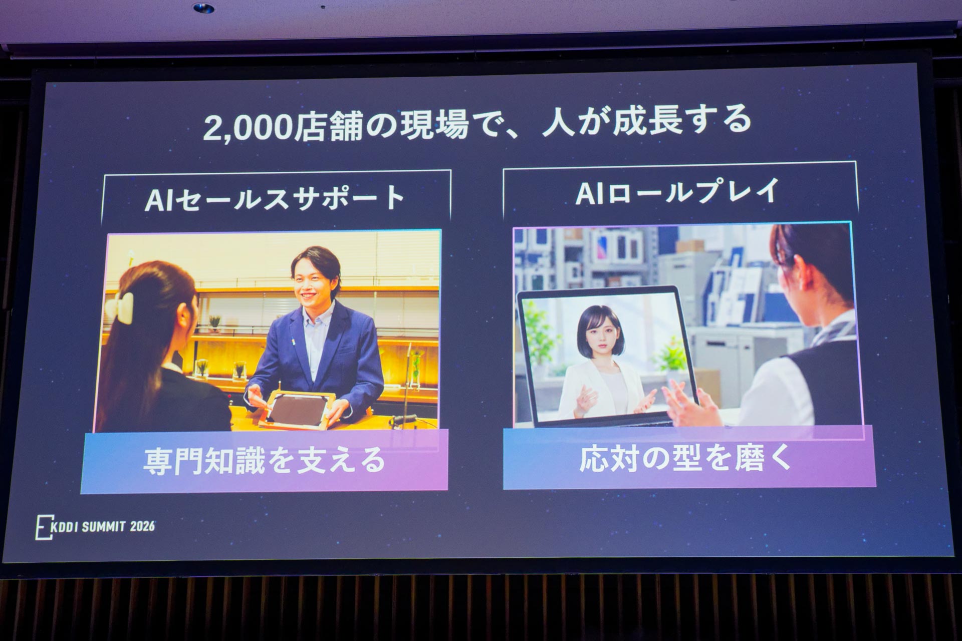 全国のauショップで「AIセールスサポート」が導入され、大きな効果を上げている