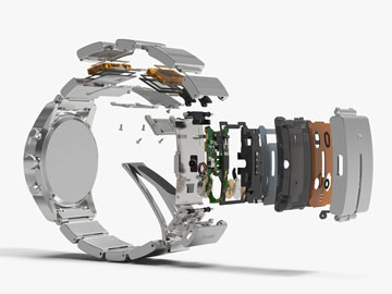 ソニーのアナログ文字盤スマートウオッチ「wena wrist」。バンドに電子