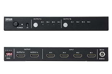 サンワサプライ、4入力2出力のHDMI切替器。AAC音声対応 - AV Watch