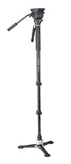 Libec HFMP 中古 モノポッドミニ三脚 （ヘッドなし） Libec、ワンタッチで固定ON/OFFを切替できるビデオ用一脚「HFMP
