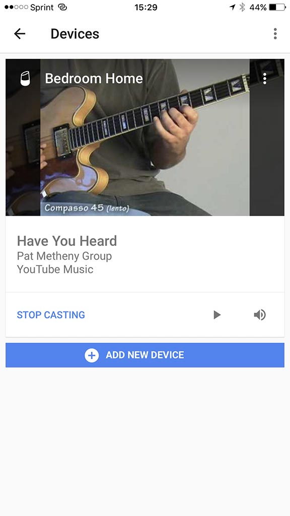 Google Homeの音楽関連サービス連携画面。日本では展開されていない、YouTubeベースの音楽配信「YouTube Music」の名前も見える