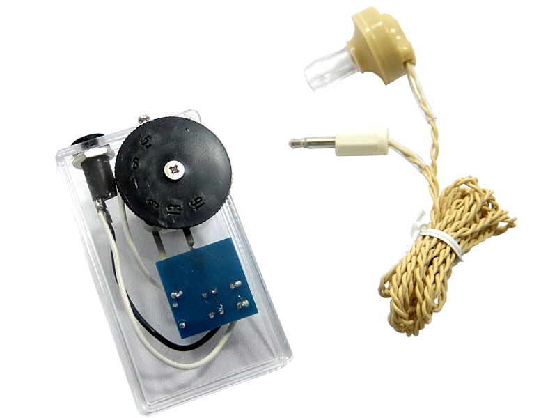 ゲルマニウム・ラジオを作るキット「ADCQHR1702」の完成写真