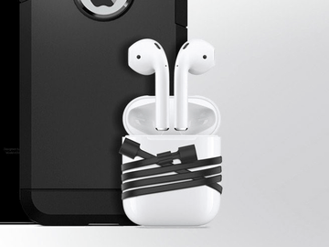 AirPodsの落下防止ストラップ「AirPods Strap」、新色ブラック - AV Watch