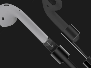 AirPodsの落下防止ストラップ「AirPods Strap」、新色ブラック - AV Watch