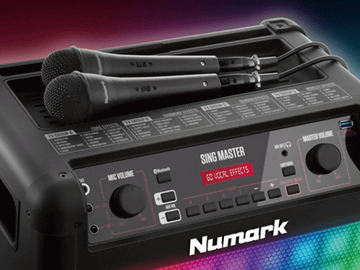 Numark、マイクを繋いでカラオケや変声も楽しめるLED搭載