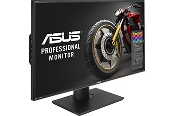 ASUS、4K広色域のプロ仕様32型液晶と、Qiスマホ充電対応の曲面34型