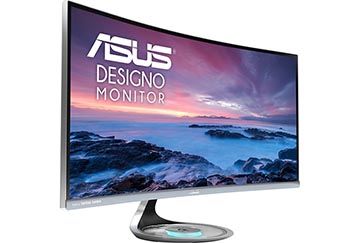 ASUS、4K広色域のプロ仕様32型液晶と、Qiスマホ充電対応の曲面34型