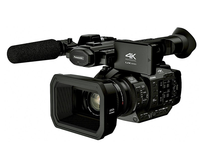 業界最広角となる24mm、かつ光学20倍ズームのレンズと、1型MOSセンサーを搭載した4Kメモリーカード・カメラレコーダー「AG-UX180」