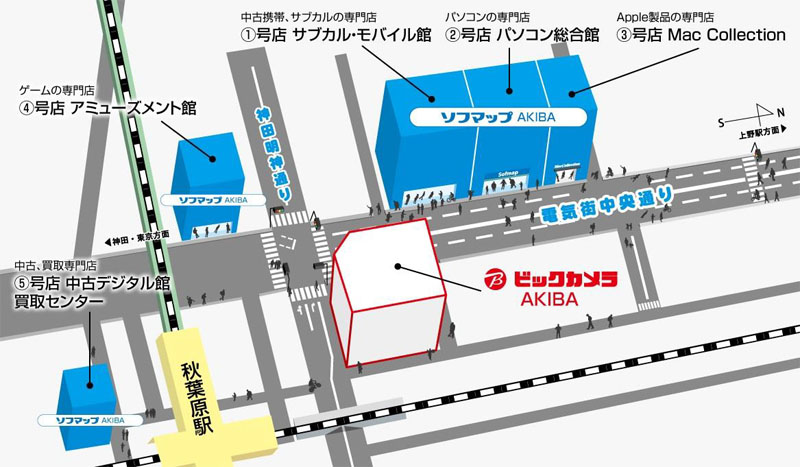 AKIBA ビックマップの地図