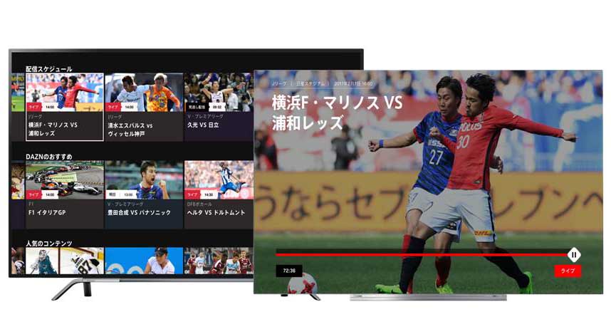 REGZA Z810X/X910シリーズがDAZN対応
