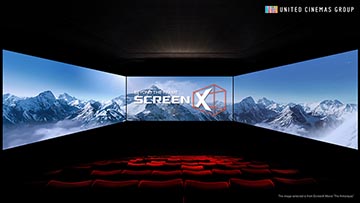 左右の壁も画面に! 3面上映システム「ScreenX」。お台場に7月
