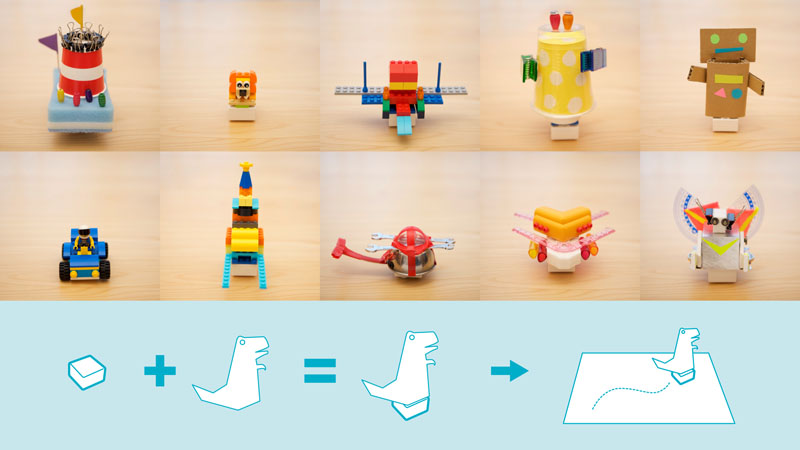 キューブにレゴを乗せる事もできる