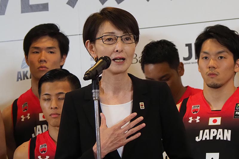 日本バスケットボール協会の三屋裕子会長