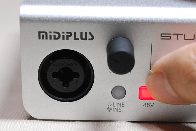 +48Vのファンタム電源供給に対応