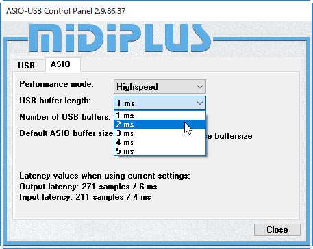 USBバッファサイズ